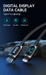 Nylon Braided 27W Fast Charging Type-C to iPhone Cable