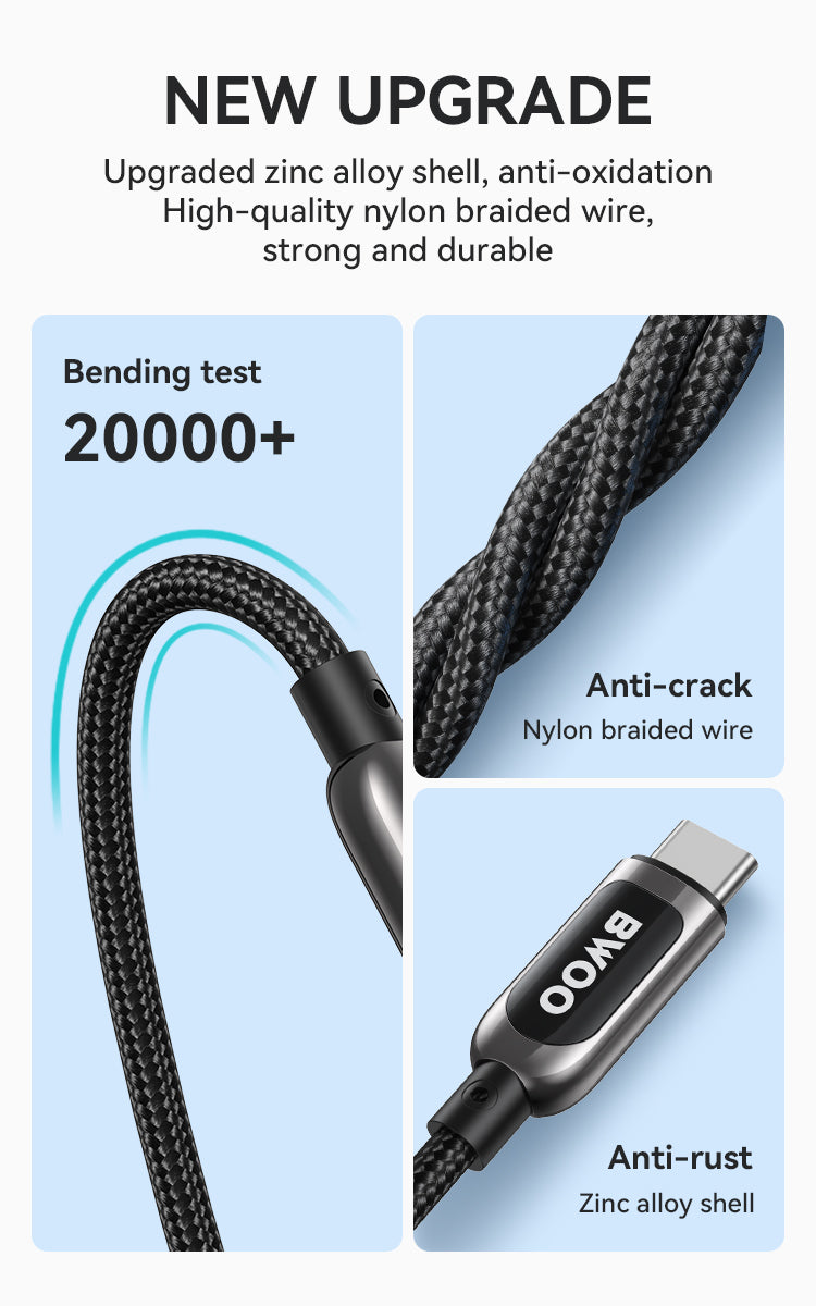 Nylon Braided 27W Fast Charging Type-C to iPhone Cable