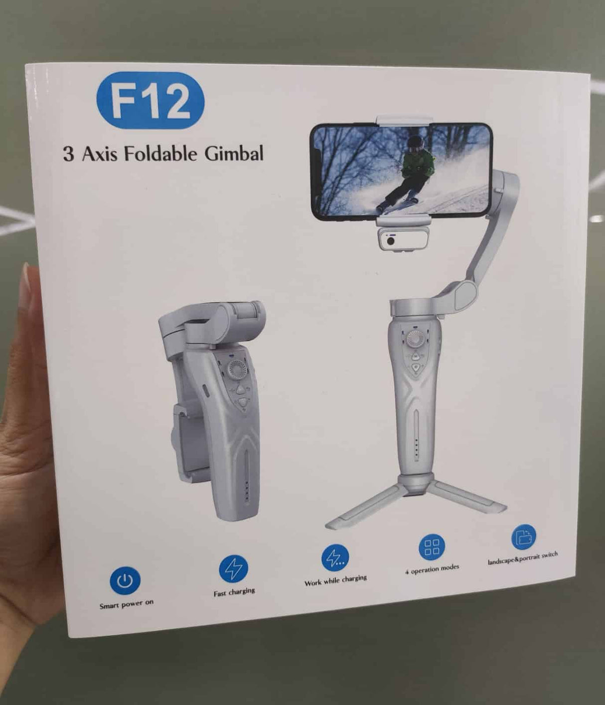 Foldable 3-axis Smartphone Gimbal Stabilizer