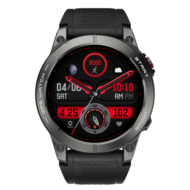 Montre connectée de sport GPS étanche pour hommes